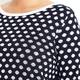 Marina Rinaldi navy spotty sweater with bow back detail