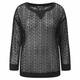 Marina Rinaldi black sheer lace SWEATER