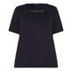 MARINA RINALDI BLACK T-SHIRT WITH REMOVABLE EMBELLISHMENT