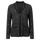 Marina Rinaldi BLACK AND GREY SEQUINED KNITTED JACKET