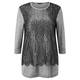 Marina Rinaldi GREY MARL LACE OVERLAY SWEATER