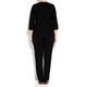 MARINA RINALDI EMBELLISHED BLACK WOOL SWEATER