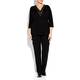 MARINA RINALDI EMBELLISHED BLACK WOOL SWEATER