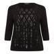 MARINA RINALDI SEQUIN DIAMOND PATTERN SWEATER