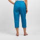 Marina Rinaldi Stretch Cotton Cropped Trousers Turquoise 
