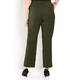 MARINA RINALDI TROUSERS WITH HEM STRAPS OLIVE