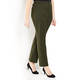 MARINA RINALDI TROUSERS WITH HEM STRAPS OLIVE