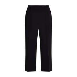 Marina Rinaldi Cropped Triacetate Trousers Black - Plus Size Collection