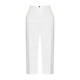 Marina Rinaldi Wide Leg Cropped Stretch Cotton Trousers White