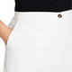 Marina Rinaldi Wide Leg Cropped Stretch Cotton Trousers White