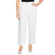 Marina Rinaldi Wide Leg Cropped Stretch Cotton Trousers White