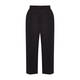 Marina Rinaldi Wide Leg Cropped Stretch Cotton Trousers Black