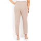 MARINA RINALDI VIRGIN WOOL AND SILK BLEND TROUSER BEIGE