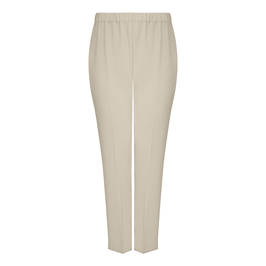 MARINA RINALDI FRONT CREASE PULL-ON TROUSER LIGHT GREY - Plus Size Collection