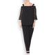 Marina Rinaldi black pull-on-straight leg TROUSERS