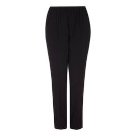 MARINA RINALDI BLACK PULL ON FRONT CREASE TROUSER  - Plus Size Collection
