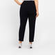 Marina Rinaldi Triacetate Cady Trousers With Turn-Up Hem Black