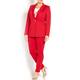 Marina Rinaldi red narrow leg jersey crepe TROUSERS