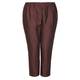 Marina Rinaldi Mahogany crushed linen silk TROUSERS