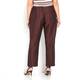 Marina Rinaldi Mahogany crushed linen silk TROUSERS