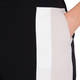 MARINA RINALDI BLACK TROUSER WITH CREAM INSERT DETAIL