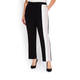 MARINA RINALDI BLACK TROUSER WITH CREAM INSERT DETAIL