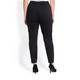 MARINA RINALDI BLACK COTTON SATEEN TROUSERS