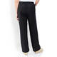 MARINA RINALDI LINEN PULL ON TROUSERS BLACK