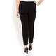 MARINA RINALDI PINSTRIPE TROUSER WITH TURN UP BLACK