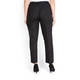 MARINA RINALDI BLACK PURE LINEN TROUSER