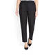 MARINA RINALDI BLACK PURE LINEN TROUSER