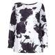 MARINA RINALDI black and white silk TUNIC