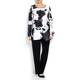 MARINA RINALDI black and white silk TUNIC