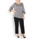 MARINA RINALDI SATIN TUNIC BLACK AND WHITE 