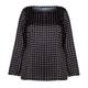 MARINA RiNALDI BLACK CHECK PRINT TUNIC WITH SPLIT SIDES 