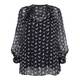 MARINA RINALDI NAVY SILK ORIGAMI PRINT TUNIC