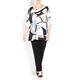 MARINA RINALDI PURE SILK ART DECO TUNIC