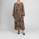 Marina Rinaldi Pleated Georgette Animal Print Skirt 