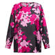 Marina Rinaldi Pure Silk Twill Printed Tunic Black and Pink 