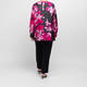 Marina Rinaldi Pure Silk Twill Printed Tunic Black and Pink 