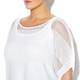 MARINA RINALDI semi-sheer knitted white TUNIC