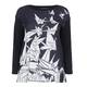 MARINA RINALDI NAVY TUNIC ORIGAMI PRINT  