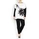 Marina Rinaldi Black & White tunic with jersey back