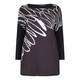 MARINA RINALDI PRINTED BLACK TUNIC WITH JERSEY BACK