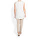 MARINA RINALDI SLEEVELESS ROUND NECK LINEN TUNIC