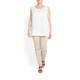 MARINA RINALDI SLEEVELESS ROUND NECK LINEN TUNIC