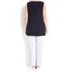 MARINA RINALDI LONG NAVY LINEN VEST