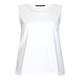 MARINA RINALDI SLEEVELESS COTTON JERSEY VEST WHITE 