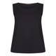 MARINA RINALDI SLEEVELESS COTTON JERSEY VEST BLACK
