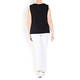 MARINA RINALDI SLEEVELESS COTTON JERSEY VEST BLACK